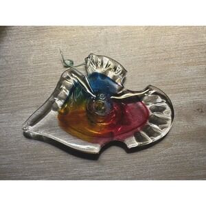 Luke Adam's Handblown Glass Fish Sun catcher Signed‎ Hanging Art Window Decor